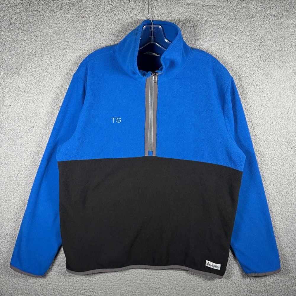 Cotopaxi Teca Fleece Pullover Mens Large Blue Black Colorblock Quarter Zip